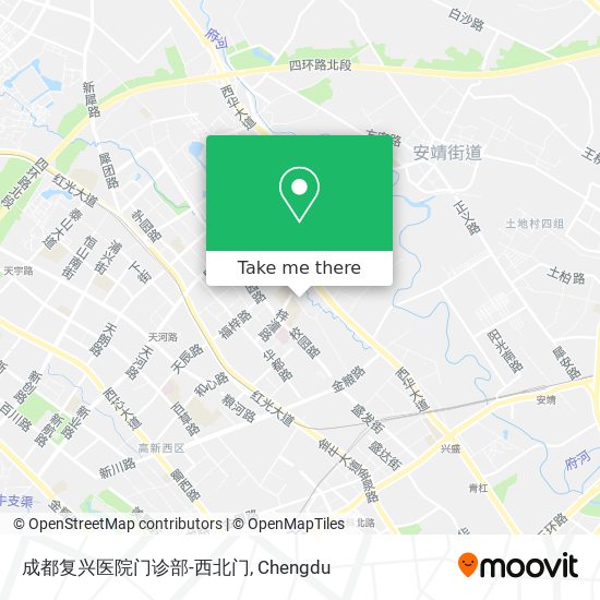 成都复兴医院门诊部-西北门 map