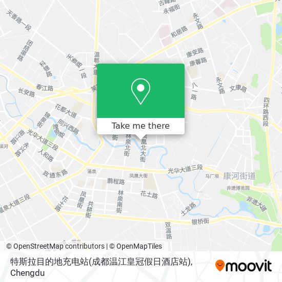 特斯拉目的地充电站(成都温江皇冠假日酒店站) map