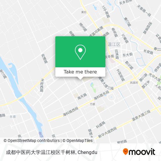 成都中医药大学温江校区千树林 map