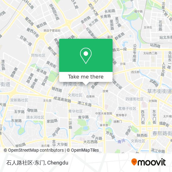石人路社区-东门 map