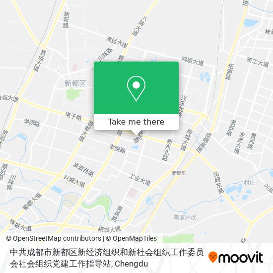 中共成都市新都区新经济组织和新社会组织工作委员会社会组织党建工作指导站 map