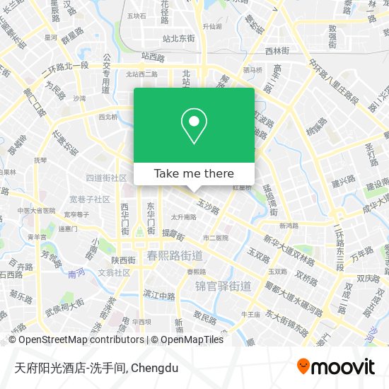 天府阳光酒店-洗手间 map
