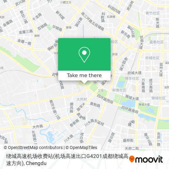 绕城高速机场收费站(机场高速出口G4201成都绕城高速方向) map