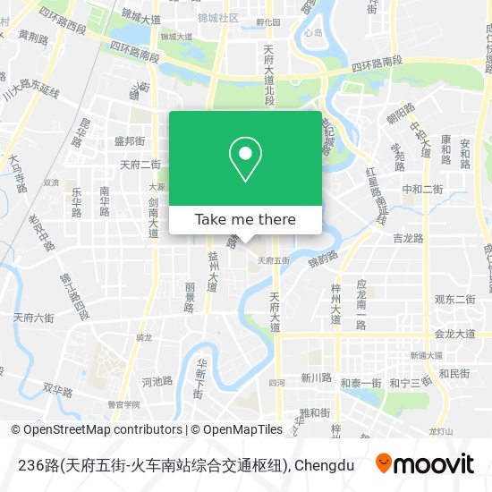 236路(天府五街-火车南站综合交通枢纽) map