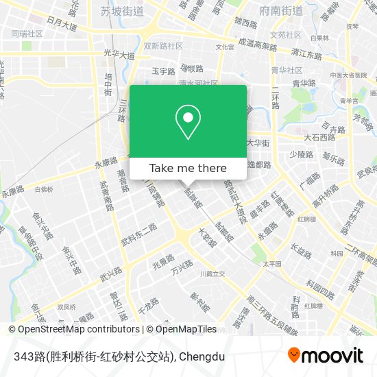 343路(胜利桥街-红砂村公交站) map