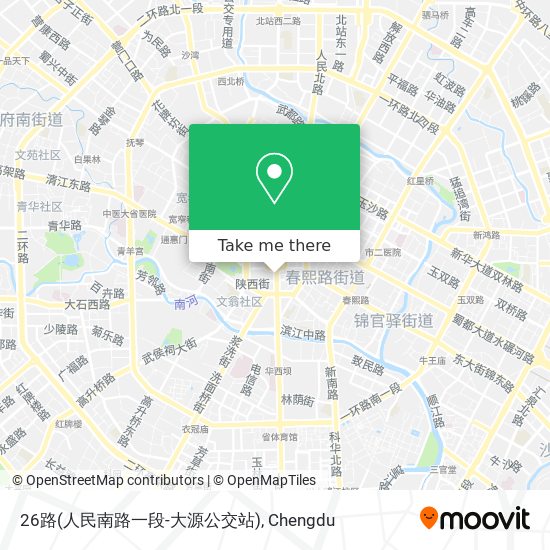 26路(人民南路一段-大源公交站) map