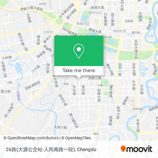 26路(大源公交站-人民南路一段) map