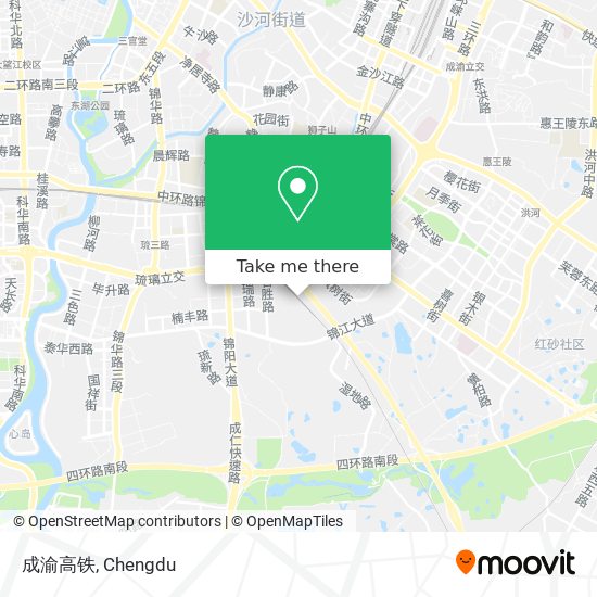 成渝高铁 map