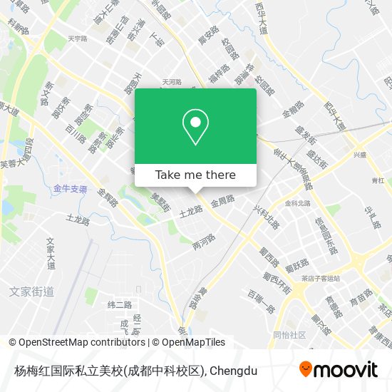 杨梅红国际私立美校(成都中科校区) map