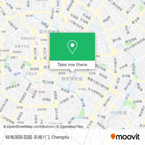 锦海国际花园-东南1门 map