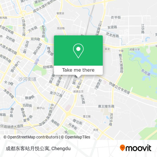 成都东客站月悦公寓 map