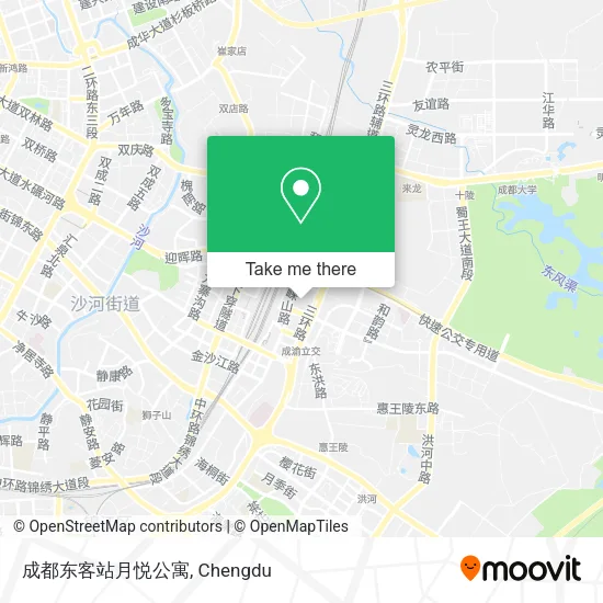 成都东客站月悦公寓 map