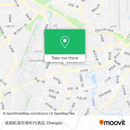 成都机场空港时代酒店 map