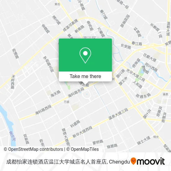 成都怡家连锁酒店温江大学城店名人首座店 map