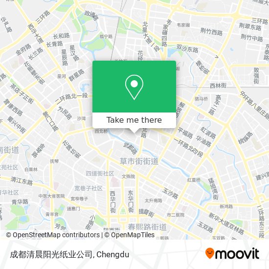 成都清晨阳光纸业公司 map