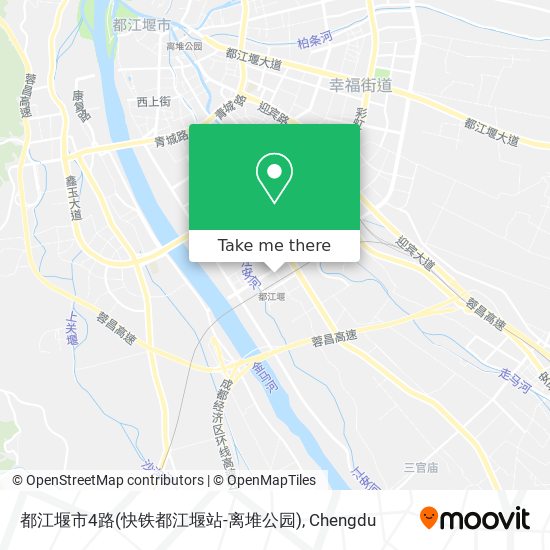 都江堰市4路(快铁都江堰站-离堆公园) map