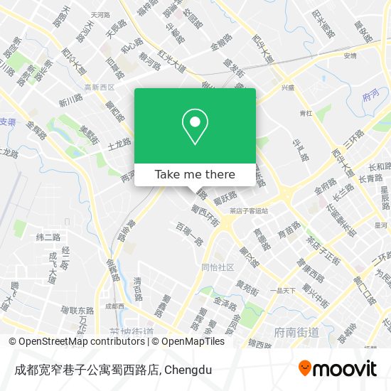 成都宽窄巷子公寓蜀西路店 map