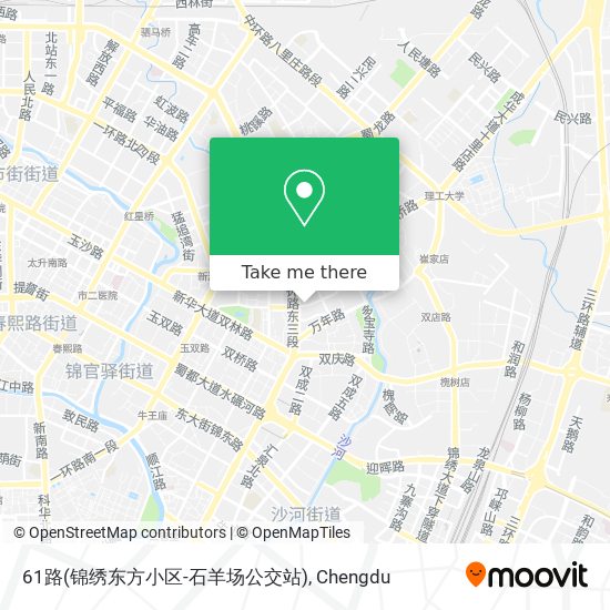 61路(锦绣东方小区-石羊场公交站) map