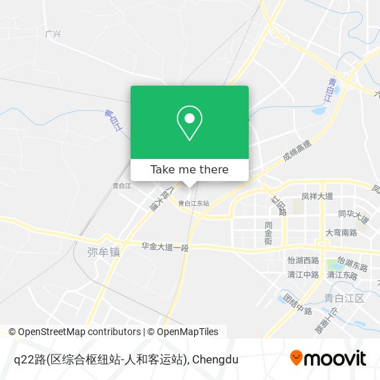 q22路(区综合枢纽站-人和客运站) map