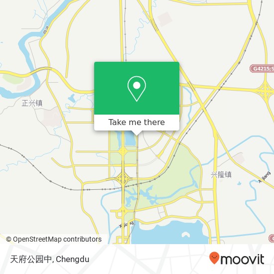 天府公园中 map
