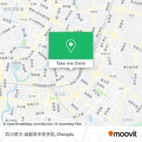四川师大-成都英华美学院 map