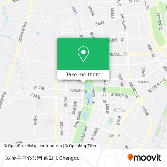 双流县中心公园-西2门 map