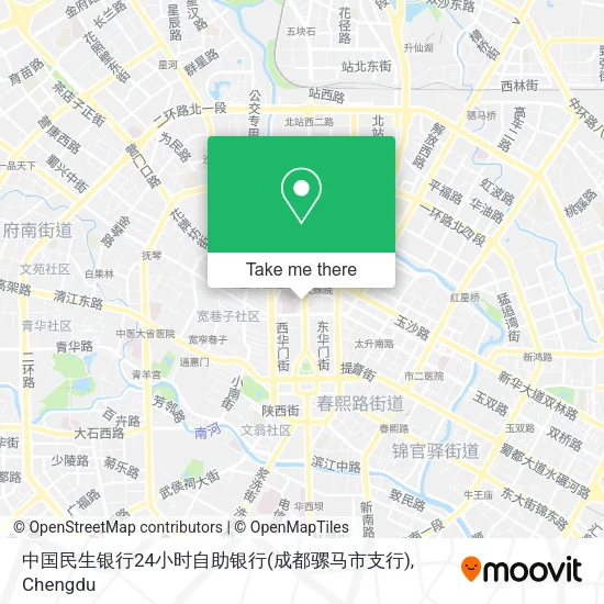 中国民生银行24小时自助银行(成都骡马市支行) map