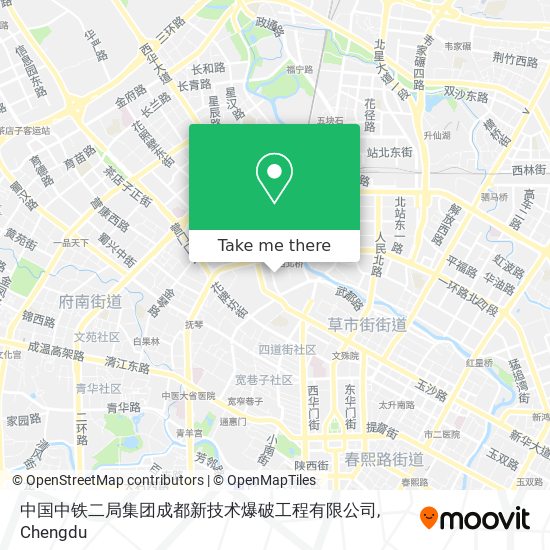 中国中铁二局集团成都新技术爆破工程有限公司 map