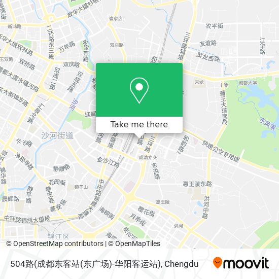 504路(成都东客站(东广场)-华阳客运站) map