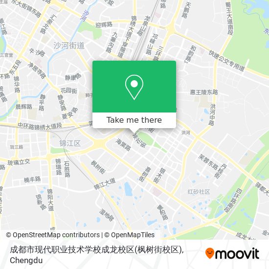 成都市现代职业技术学校成龙校区(枫树街校区) map