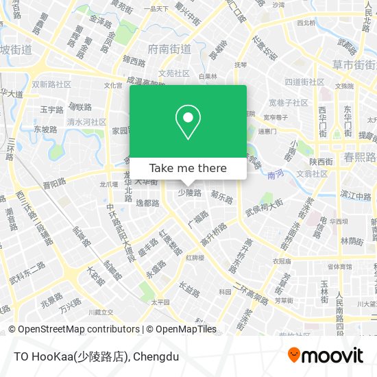 TO HooKaa(少陵路店) map
