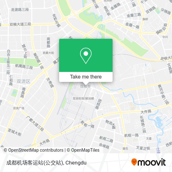 成都机场客运站(公交站) map