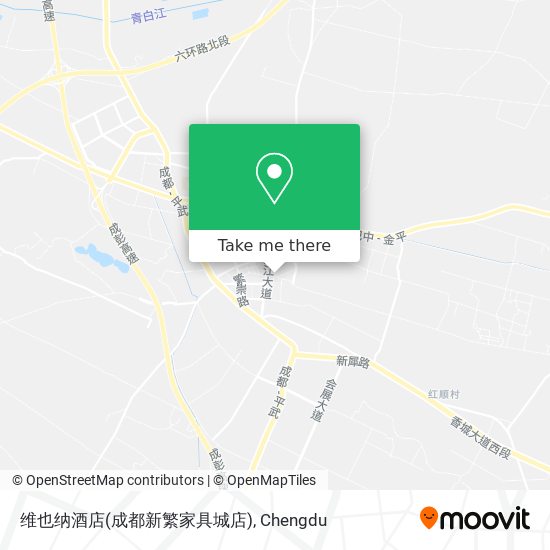 维也纳酒店(成都新繁家具城店) map