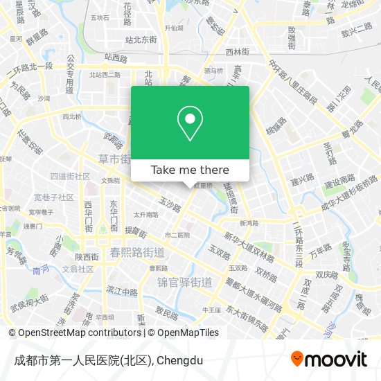 成都市第一人民医院(北区) map