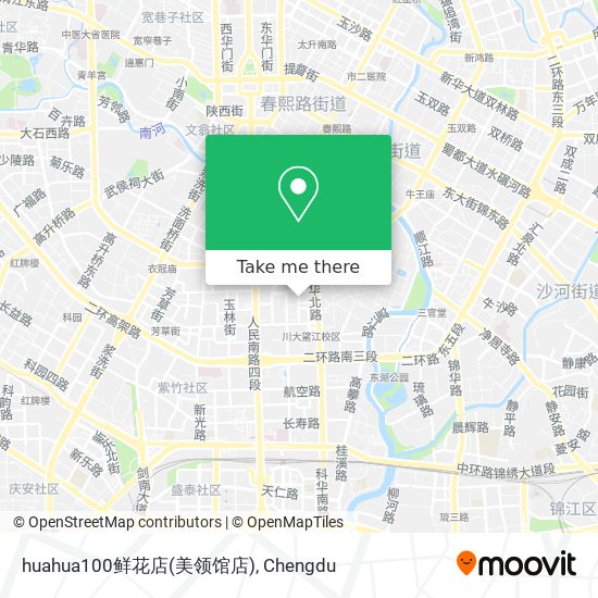 huahua100鲜花店(美领馆店) map