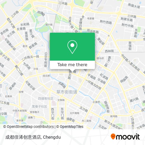 成都倍浠创意酒店 map