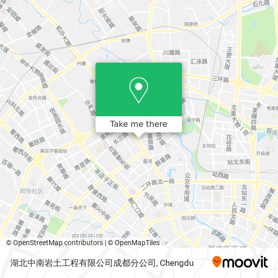 湖北中南岩土工程有限公司成都分公司 map
