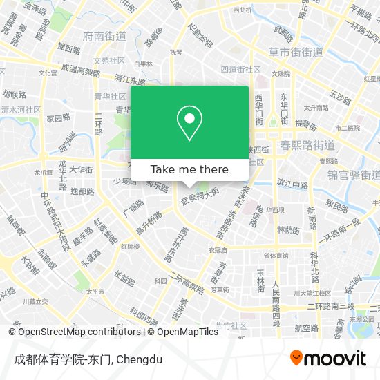 成都体育学院-东门 map