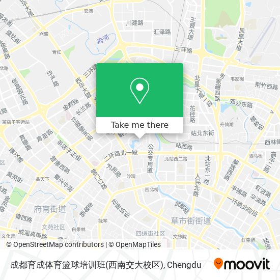 成都育成体育篮球培训班(西南交大校区) map