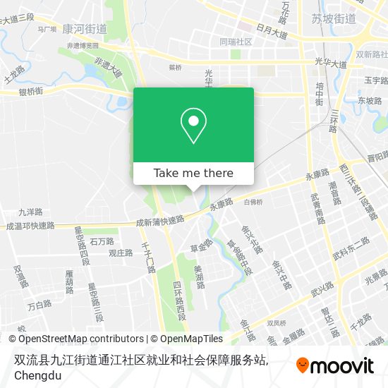 双流县九江街道通江社区就业和社会保障服务站 map