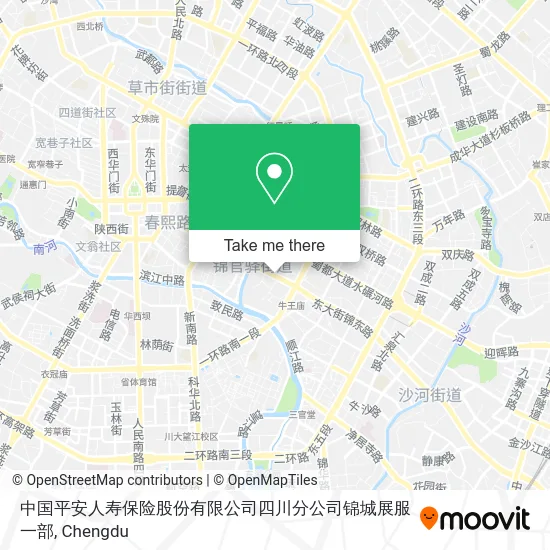 中国平安人寿保险股份有限公司四川分公司锦城展服一部 map