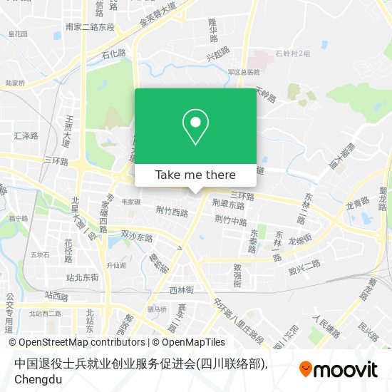 中国退役士兵就业创业服务促进会(四川联络部) map