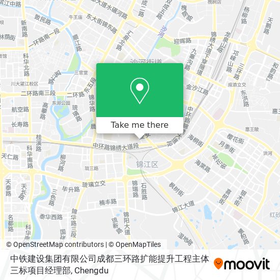 中铁建设集团有限公司成都三环路扩能提升工程主体三标项目经理部 map