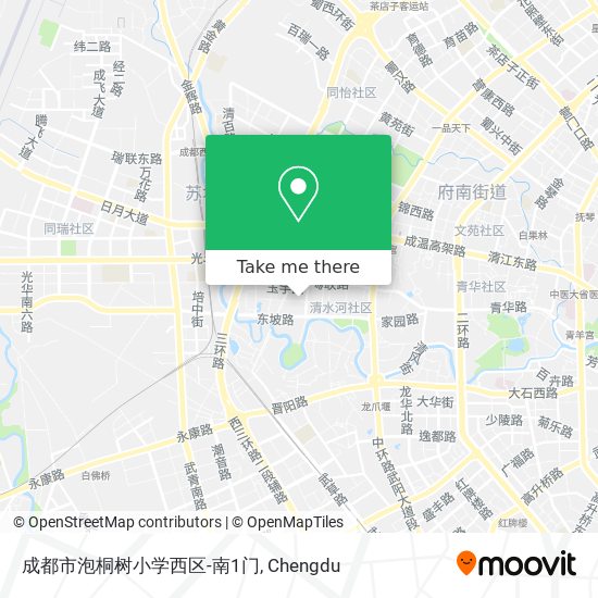 成都市泡桐树小学西区-南1门 map