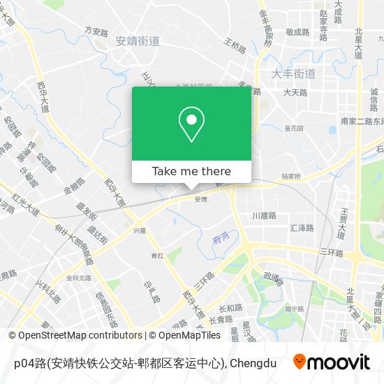 p04路(安靖快铁公交站-郫都区客运中心) map