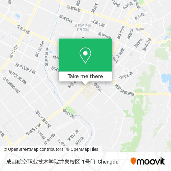 成都航空职业技术学院龙泉校区-1号门 map