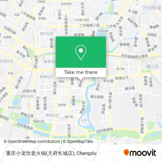 重庆小龙坎老火锅(天府长城店) map