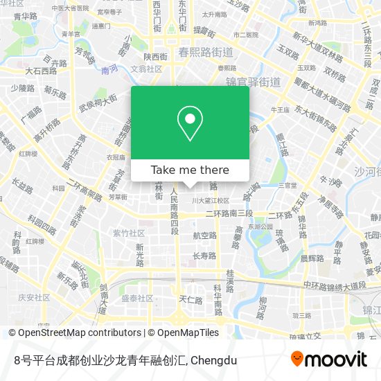 8号平台成都创业沙龙青年融创汇 map