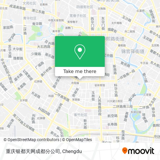 重庆银都天网成都分公司 map
