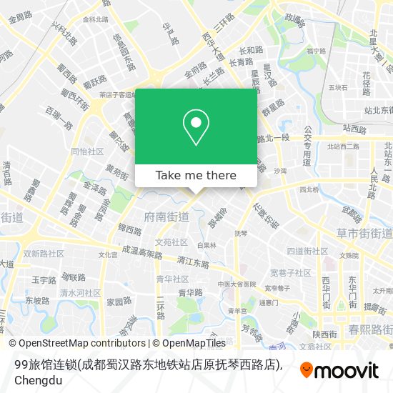 99旅馆连锁(成都蜀汉路东地铁站店原抚琴西路店) map
